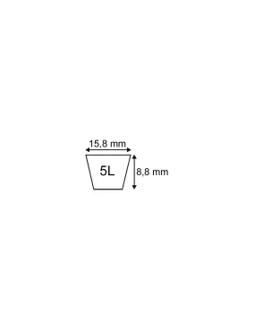 Courroie profil 5L - Li 1674 mm 15.8 x 8.8 - 68"