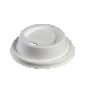 Couvercle dôme pour gobelet réf 39004 et 39006 bagasse blanche Ø6,7cm - par 200